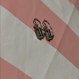 925 Tourmaline Geometric Earrings